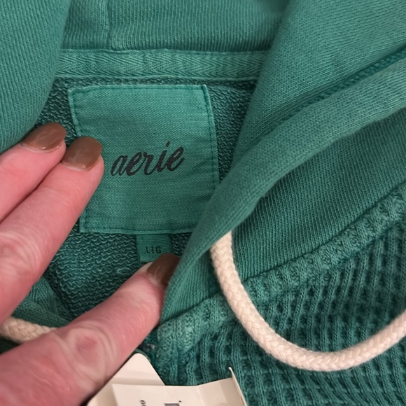 New Aerie Waffle knit hoodie - Picture 4 of 5
